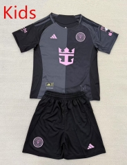 2025-2026 Inter Miami CF  Away Black Kids/Youth Soccer Uniform-AY