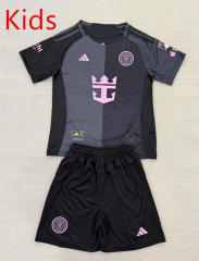 2025-2026 Inter Miami CF  Away Black Kids/Youth Soccer Uniform-AY
