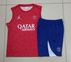 2024-2025 Jordan  Paris SG Color Red inkjet  Thailand Soccer Vest Tracksuit Uniform -815