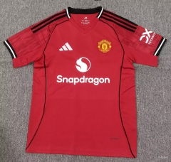 (S-4XL)2025-2026 Correct Version Manchester United Home Red Thailand Soccer Jersey AAA-5378