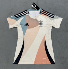 2025-2026 Spain Away Beige Thailand Women Soccer Jersey AAA-4506