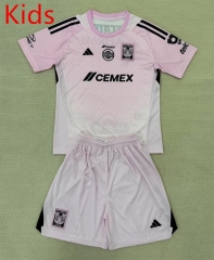 2025-2026 Tigres UANL Goalkeeper Pink  Kids/Youth Soccer Uniform-AY
