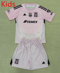 2025-2026 Tigres UANL Goalkeeper Pink  Kids/Youth Soccer Uniform-AY