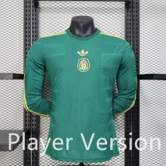 Player Version 125th Anniversary Edition  Mexico Green  LS Thailand Soccer Jersey AAA-3596