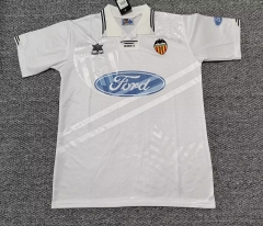 Retro Version 99-00  Valencia Home White Thailand Soccer Jersey AAA-0141