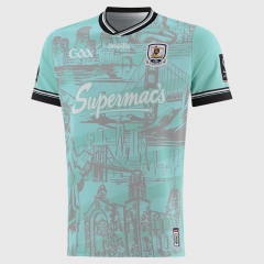 （S-3XL）2025 GAA Galway Goalkeeper Light Green  Thailand Rugby Shirt