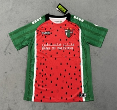 (S-4XL) 2025-2026 Watermelon Commemorative Edition  Palestino Red&Green Thailand Soccer Jersey AAA-4506