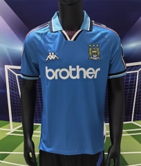 Retro Version  97-98 Manchester City Home Blue Thailand Soccer Jersey AAA-2390