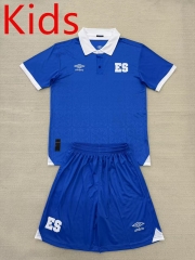 2025-2026 El Salvador  Home Blue Kids/Youth Soccer Uniform-AY