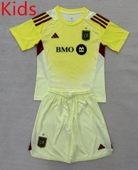 2025-2026 Los Angeles FC Goalkeeper Light Yellow Kids/Youth Soccer Uniform-AY