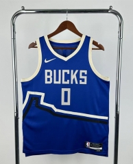 2025 City Edition Milwaukee Bucks Blue #0 NBA Jersey-311