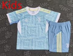 2025-2026 Juventus Away Blue Kids/Youth Soccer Uniform-4714
