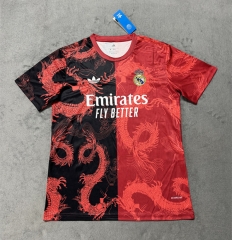 (S-4XL) 2025-2026 Dragon Pattern  Special Version Real Madrid Red Soccer Jersey AAA-4506