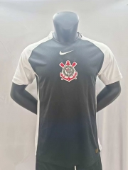 (S-4XL)2025-2026  Correct Version Corinthians Home Black   Thailand Soccer Jersey AAA-1763