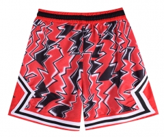 (XS-4XL) AJ Tie-dye Red NBA Shorts -4370