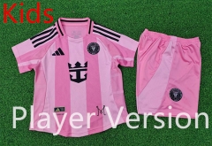 Player Version 2025-2026 Inter Miami CF Home Pink Kids/Youth Soccer Uniform-9926