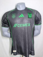 (S-4XL) 2025-2026 Tigres UANL Away Grey&Green Thailand Soccer Jersey AAA-4442