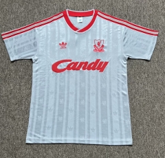 Retro Version 88-89 Liverpool Away Light Grey  Thailand Soccer Jersey AAA-0009