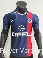 Player Retro  Version 01-02 Paris Home Blue Thailand Soccer Jersey AAA-888
