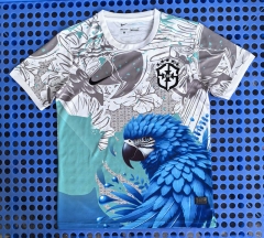 2025-2026 Parrot Version  Brazil White&Blue Thailand Soccer Jersey AAA-2733