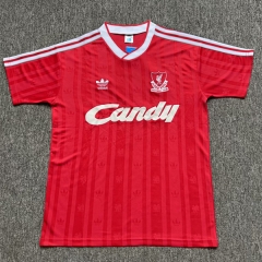 Retro Version 88-89 Liverpool Home Red  Thailand Soccer Jersey AAA-0009