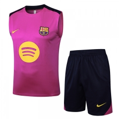 2025-2026 Barcelona Purple Thailand Soccer Vest Tracksuit -815