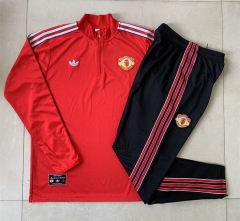 2025-2026 Manchester United Red Thailand Soccer Tracksuit-815