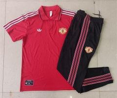 2025-2026 Retro Version Manchester United Red Thailand Polo Uniform-815