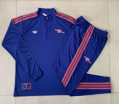 Retro Version 2024-2025 Arsenal Blue Thailand Soccer Tracksuit-815
