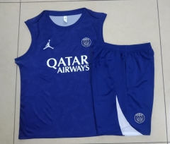 2024-2025 Jordan  Paris SG Color blue inkjet  Thailand Soccer Vest Tracksuit Uniform -815