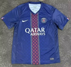 (S-4XL)Correct Version  2025-2026 Paris Home Royal Blue Thailand Soccer Jersey AAA-9070