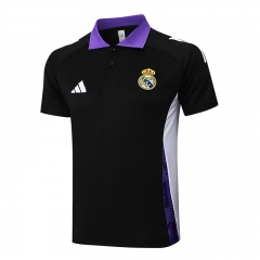2024-2025  Real Madrid Black Thailand Polo Shirt-815