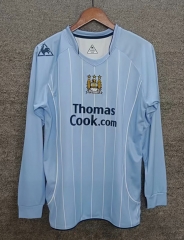 Retro Version 07 Manchester City Home Blue LS Thailand Soccer Jersey AAA-2282