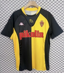 Retro Version 01-02 Real Zaragoza  Away Yellow&Black Thailand Soccer Jersey AAA-2044