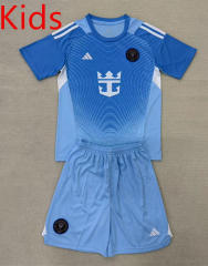 2025-2026 Inter Miami CF Goalkeeper Blue  Kids/Youth Soccer Uniform-AY