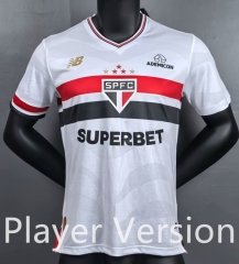 （S-4XL）Player Version 2025-2026 Sao Paulo Futebol Clube Home White Thailand Soccer Jersey AAA-3079