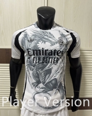 Player Version 2025-2026  Special Version Dragon Pattern  Real Madrid White Thailand Soccer Jersey AAA-9812