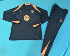 2025-2026 Barcelona Black&Orange Thailand Soccer Tracksuit-4627