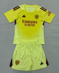 2025-2026 Arsenal Goalkeeper Light Yellow Soccer Uniform-AY