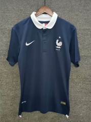 Retro Version 2014  France Home Royal Blue Thailand Soccer Jersey AAA-2282