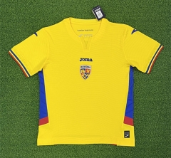 （S-4XL）2025-2026 Romania Home Yellow Thailand Soccer Jersey AAA-403