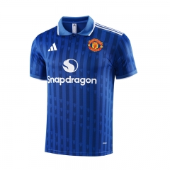 2025-2026 Manchester United  Blue  Thailand Polo Shirt-418