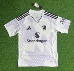 (S-4XL)2025-2026 Manchester United White&Purple Thailand Soccer Jersey AAA-403