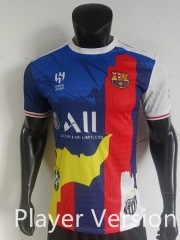 Player Version 2025-2026 Special Version  Paris  Blue&Red Thailand Soccer Jersey AAA-0871