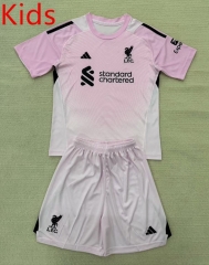 2025-2026 Liverpool Goalkeeper Light Pink Kids/Youth Soccer Uniform-AY