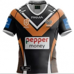 2025 Wests Tigers Home Black&Orange Thailand Rugby Shirt