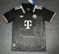 (S-4XL )2025-2026  Bayern München Black Thailand Polo Shirt-7209