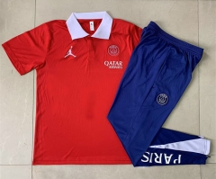 2024-2025 Jordan PSG Red Thailand Polo Uniform-815