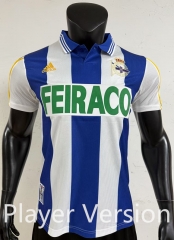 Player Retro Version 99-00 Deportivo La Coruña Home Blue&White Thailand Soccer Jersey AAA-1959