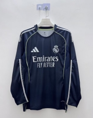 2025-2026 Real Madrid Away Royal Blue LS Thailand Soccer Jersey AAA-7872